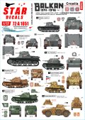 STAR DECALS[SD72-A1051]1/72 WWII バルカン半島WWII＃1 第二次世界大戦のクロアチア ウスタシャ民兵組織所属の戦車