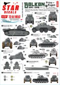 STAR DECALS[SD72-A1052]1/72 WWII バルカン半島WWII＃2 第7SS義勇山岳師団「プリンツオイゲン」所属のAFV ユーゴスラビア