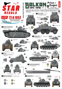 画像1: STAR DECALS[SD72-A1052]1/72 WWII バルカン半島WWII＃2 第7SS義勇山岳師団「プリンツオイゲン」所属のAFV ユーゴスラビア (1)