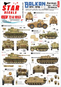 画像1: STAR DECALS[SD72-A1053]1/72 WWII バルカン半島WWII＃3 1941年以降のギリシャに於けるドイツ軍と突撃師団「ロードス」の装甲車 (1)