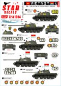 STAR DECALS[SD72-A1054]1/72 現用 ベトナム戦争 ベトナム＃4 NVA(北ベトナム正規軍)所属のT-54戦車マーキング集