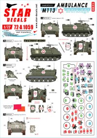 STAR DECALS[SD72-A1059]1/72 現用 イスラエル IDFのAFV＃4 IDF所属M113救急仕様のマーキング集 1970年代 シナイ半島/1978&1982 レバノン