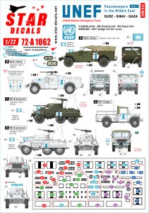 画像1: STAR DECALS[SD72-A1062]1/72 現用 中東/欧 中東での平和維持軍 スエズ シナイ ガザ地区のUNEF ユーゴスラビアとスウェーデン軍車両 (1)