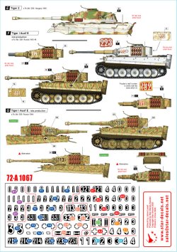 画像2: STAR DECALS[SD72-A1067]1/72 WWII 独 第509重戦車大隊のタイガーI/タイガーII 東部戦線1943〜45