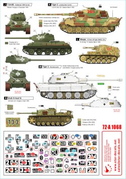 画像2: STAR DECALS[SD72-A1068]1/72 WWII 独 ハンガリー'45＃1 ハンガリーに進駐したドイツ軍戦車1944〜45