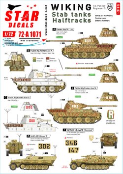 画像1: STAR DECALS[SD72-A1071]1/72 WWII 独 ヴァーキング＃2 第5SS装甲師団所属のパンターD/A型とSd.Kfz.251D型ハーフトラック
