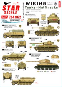 STAR DECALS[SD72-A1072]1/72 WWII 独 ヴァーキング＃3 第5SS装甲師団 IV号戦車G/J型/Sd.Kfz.11/Sd.Kfz.251/T-34