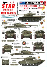 STAR DECALS[SD72-A1075]1/72 ベトナム戦争 ベトナムでのオーストラリア軍♯1 センチュリオンMk5