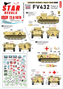 画像1: STAR DECALS[SD72-A1078]1/72 現用 デザートストーム＃2 湾岸戦争でのFV432 1990〜91 (1)