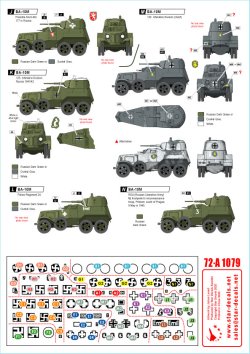 画像2: STAR DECALS[SD72-A1079]1/72 WWII 外国軍で運用されたBA-10M/BA-20M装甲車 ドイツ/スウェーデン/フィンランド/ROA/RONA