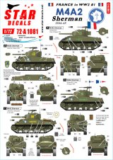 STAR DECALS[SD72-A1081]1/72 WWII 仏 フランス軍M4A2シャーマン ノルマンディーからパリへ 1944〜45