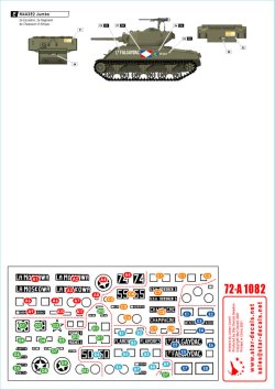 画像2: STAR DECALS[SD72-A1082]1/72 WWII 仏 フレンチシャーマンミックス M4A1/A3/105mm/M4A3 76mm/M4A3E2ジャンボ