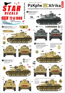 画像1: STAR DECALS[SD72-A1088]1/72 WWII 独 パンツァーインデザート＃5 北アフリカでのIV号戦車D/E/F1型 (1)