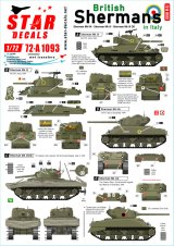 STAR DECALS[SD72-A1093]1/72 WWII 英 イタリアでのイギリス軍シャーマン シャーマンMkIIA(76mm) シャーマンMkIII シャーマンMkIIIDD