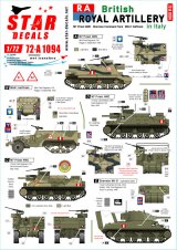 STAR DECALS[SD72-A1094]1/72 WWII 英 イタリアでのイギリス王立砲兵隊 M7プリーストHMC シャーマン指揮戦車 M3A1ハーフトラック