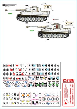 画像3: STAR DECALS[SD72-A1097]1/72 WWII ドイツティーガーI 第503重戦車大隊＃1 1943 極初期型 初期型 中期型