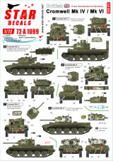 STAR DECALS[SD72-A1099]1/72 WWII 英 イギリス陸軍クロムウェルMkIV/VI ノルマンディーからドイツへ