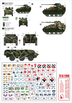 画像2: STAR DECALS[SD72-A1100]1/72 現用 ISAF アフガニスタン＃1 GECON ドイツ平和維持軍 ヴィーゼルIMk20 フックスAPC フックスNBC フックス救急搬送仕様