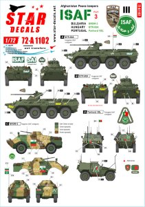 画像1: STAR DECALS[SD72-A1102]1/72 現用 ISAF アフガニスタン＃3 ブルガリア/ハンガリー/ポルトガル平和維持軍 BRDM-2 BTR-80A パナールVBL (1)