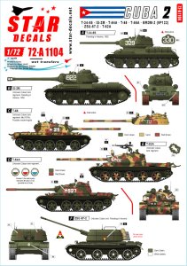 画像1: STAR DECALS[SD72-A1104]1/72 現用 キューバ軍の戦車とAFV＃2 T-34/85 IS-2M T-54A/55/62A ZSU-57-2 BRDM-2(9P122) (1)