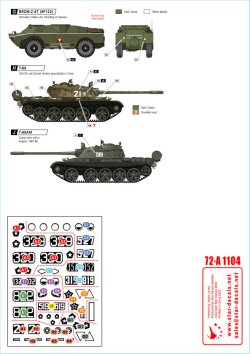 画像2: STAR DECALS[SD72-A1104]1/72 現用 キューバ軍の戦車とAFV＃2 T-34/85 IS-2M T-54A/55/62A ZSU-57-2 BRDM-2(9P122)