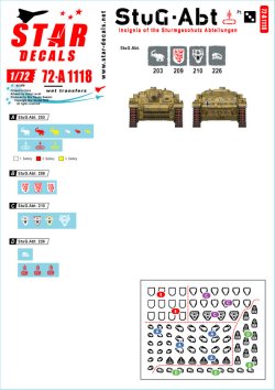 画像1: STAR DECALS[SD72-A1118]1/72 WWII ドイツ 突撃砲部隊＃3 突撃砲大隊の汎用マーキング＃3