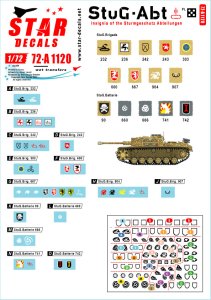 画像1: STAR DECALS[SD72-A1120]1/72 WWII ドイツ 突撃砲部隊＃5 突撃砲旅団の汎用マーキング＃5 (1)