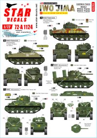 STAR DECALS[SD72-A1124]1/72 WWII アメリカ 太平洋戦線 硫黄島の戦い アメリカ海兵隊M4A2シャーマン戦車/M4A2火炎放射戦車/M4A3火炎放射戦車