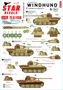 画像1: STAR DECALS[SD72-A1130]1/72 WWII ドイツ ヴィントフント部隊＃2 第24戦車連隊のパンサー戦車A/G型 (1)