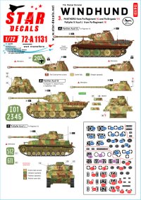STAR DECALS[SD72-A1131]1/72 WWII ドイツ ヴィントフント部隊＃3 第16戦車連隊/第111装甲旅団のパンサー戦車G型と第116装甲師団のIV号戦車J型