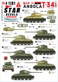 STAR DECALS[SD72-A1181]1/72 現用 アンゴラ内戦＃1 MPLA/FAPLAのT-34-85戦車 1970-80年代