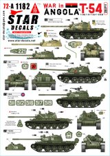 STAR DECALS[SD72-A1182]1/72 現用 アンゴラ内戦＃2 MPLA/FAPLAのT-54B/T-55/T-55A/T-55AM戦車 1970-80年代