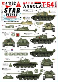 STAR DECALS[SD72-A1182]1/72 現用 アンゴラ内戦＃2 MPLA/FAPLAのT-54B/T-55/T-55A/T-55AM戦車 1970-80年代