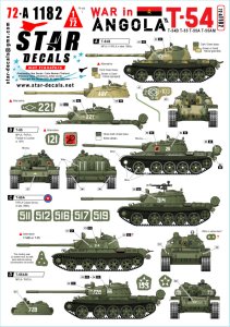 画像1: STAR DECALS[SD72-A1182]1/72 現用 アンゴラ内戦＃2 MPLA/FAPLAのT-54B/T-55/T-55A/T-55AM戦車 1970-80年代 (1)