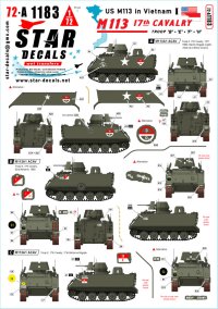 STAR DECALS[SD72-A1183]1/72 現用 ベトナム戦争のM113＃1 第17騎兵連隊のM113A1 ACAV B/E/F/H中隊