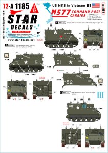 画像1: STAR DECALS[SD72-A1185]1/72 現用 ベトナム戦争のM113＃3 第17騎兵連隊第1大隊/第5歩兵(機械化)連隊第1大隊/第50歩兵(機械化)連隊第1大隊のM577A1コマンドポスト (1)