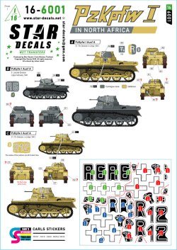 画像1: STAR DECALS[SD16-6001]1/16 WWII ドイツ アフリカのI号戦車 北アフリカ戦線のI号戦車A型 リビア1941年