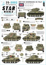 STAR DECALS[SD35-3002]1/35 WWII イギリス イタリア戦線の英軍シャーマンMk.IIA/Mk.III戦車 2 RTR/ロイヤル・スコッツ・グレイズ/44 RTR/46 RTR/第3CLY