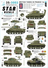 STAR DECALS[SD35-3003]1/35 WWII イギリス 1944年フランスの英軍シャーマン戦車 Mk.VCファイアフライ/Mk.Iハイブリッド/Mk.II/Mk.III