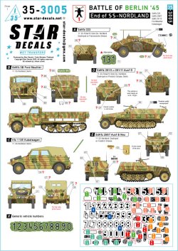 画像1: STAR DECALS[SD35-3005]1/35 WWII ドイツ ベルリンの戦い'45＃1 SSノルトラント師団の最期 Sd.Kfz.223/Sd.Kfz.250/7/Sd.Kfz.251D/マウルティア/キューベルワーゲン