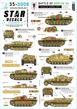 画像1: STAR DECALS[SD35-3008]1/35 WWII ドイツ ベルリンの戦い'45＃4 ベルリン郊外の突撃砲とSd.Kfz.251