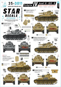 画像1: STAR DECALS[SD35-3011]1/35 WWII ドイツ 北アフリカ戦線のIV号戦車D型/D/E型/E型 トリポリ/トブルク/リビア1941年