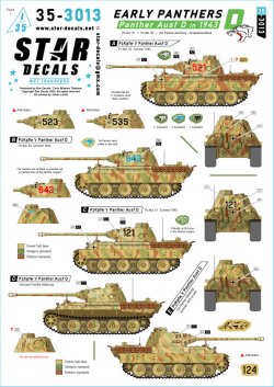 画像1: STAR DECALS[SD35-3013]1/35 WWII 初期型パンサー戦車 1943年のパンサーD型 第51戦車大隊/第52戦車大隊/グロースドイッチュラント装甲擲弾兵師団パンサー大隊