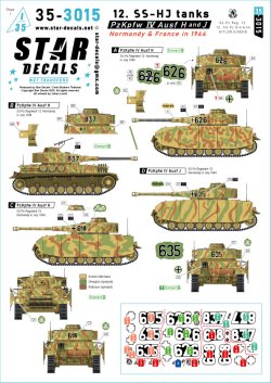 画像1: STAR DECALS[SD35-3015]1/35 WWII ドイツ 第12SS装甲師団ヒトラーユーゲントのIV号戦車H型/J型 ノルマンディー/フランス1944