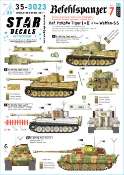 画像1: STAR DECALS[SD35-3023]1/35 WWII ドイツ 指揮戦車＃7 武装親衛隊のタイガーI/タイガーII指揮戦車