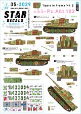 STAR DECALS[SD35-3029]1/35 WWII ドイツ 1944年フランスのタイガー重戦車＃5 1944年夏の第102SS重戦車大隊 タイガーI後期型