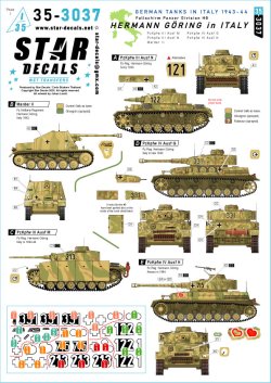 画像1: STAR DECALS[SD35-3037]1/35 WWII ドイツ イタリア戦線のヘルマン・ゲーリング師団 マーダーII/III号戦車M/N型/IV号戦車G/H型