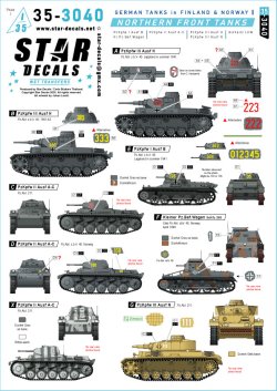 画像1: STAR DECALS[SD35-3040]1/35 WWII ドイツ 北方戦線の戦車 フィンランド/ノルウェーのドイツ戦車＃1 I号戦車B型/I号指揮戦車/LKWトラック/II号戦車A-C型/III号戦車H/N型