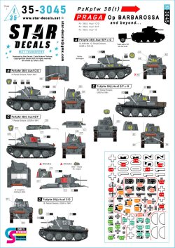画像1: STAR DECALS[SD35-3045]1/35 WWII ドイツ バルバロッサ作戦のPz.Kpfw.38(t)プラガ軽戦車 Pz.Kpfw.38(t)C/D型/D/E型/G型
