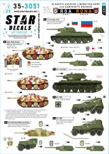 STAR DECALS[SD35-3051]1/35 WWII ドイツ ROA/RONA ヴラーソフのロシア解放軍/カミンスキー旅団のBA-10M/ヘッツァー/T-34 1941年型/KV-1 1940年型